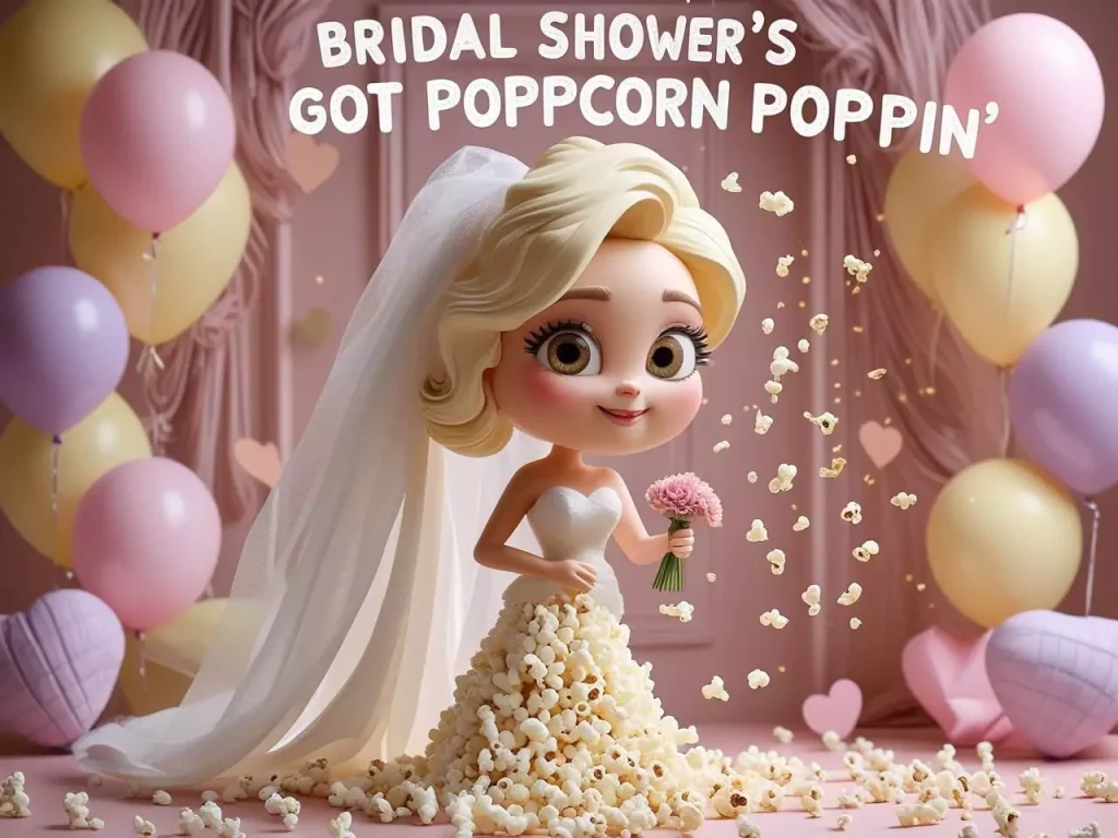 Bridal shower’s got popcorn poppin popcorn puns