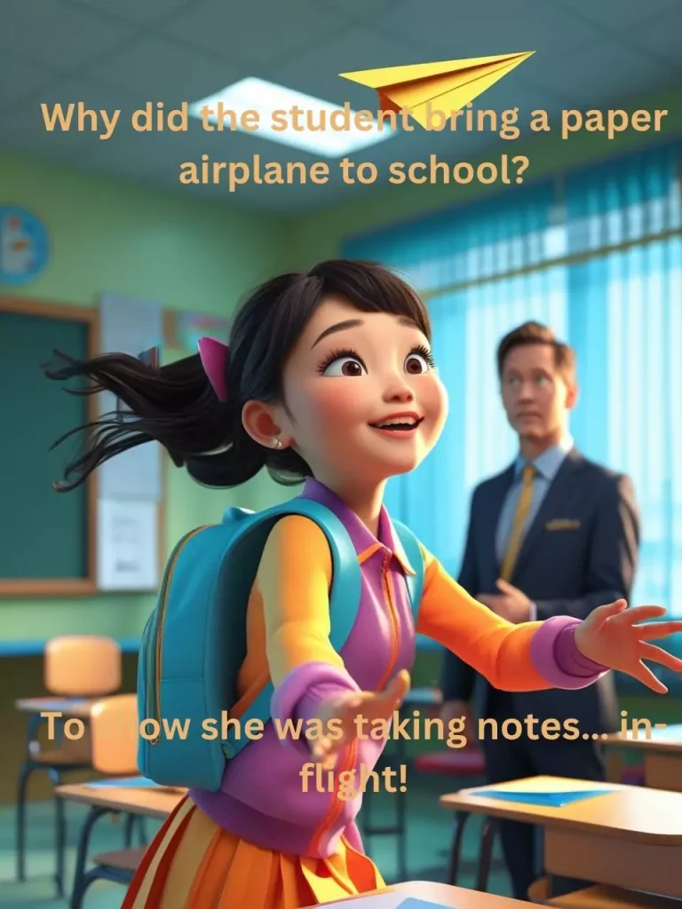 Why did the student bring a paper airplane to school airplane puns