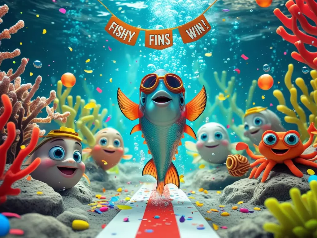 Fishy fins win! fish pun (2)