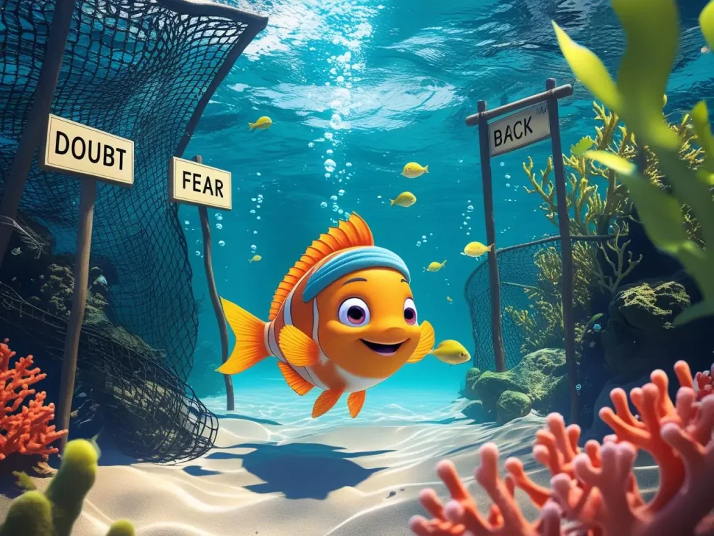 Why don’t fish ever quit They just keep swimming forward! fish puns